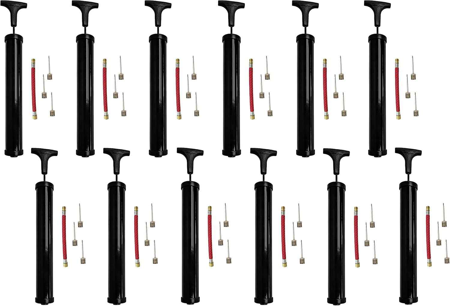 12 Pack Ball Pumps W/Needles - Bulk Wholesale Soccer Balls & Sports