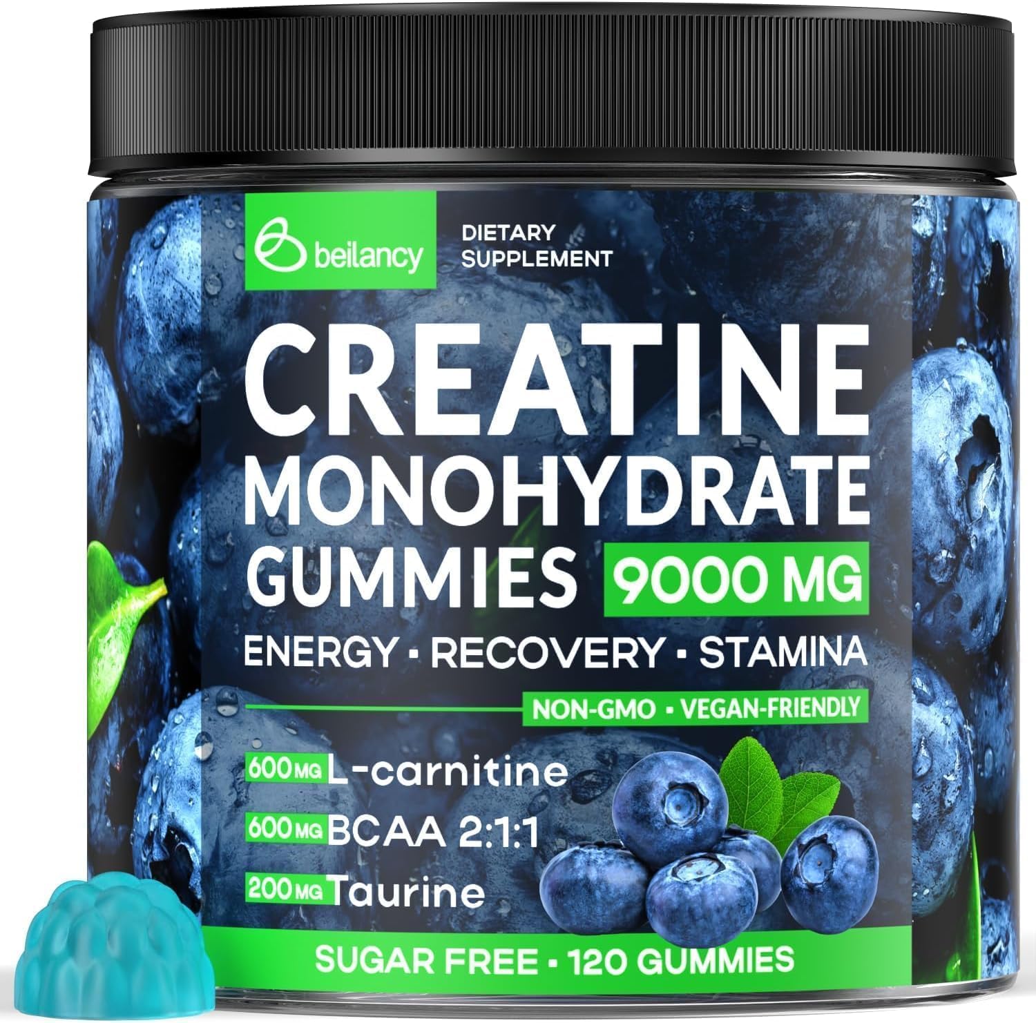 120-Count Beilancy Creatine Monohydrate Gummies: Ideal for Active Lifestyles