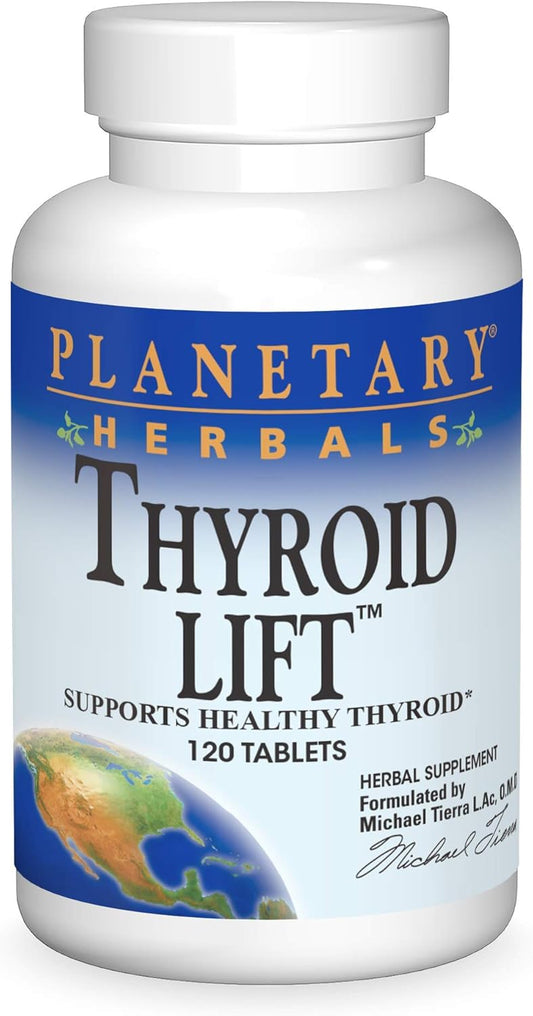 120 Count Planetary Herbals Thyroid Lift Tablets for Thyroid Support