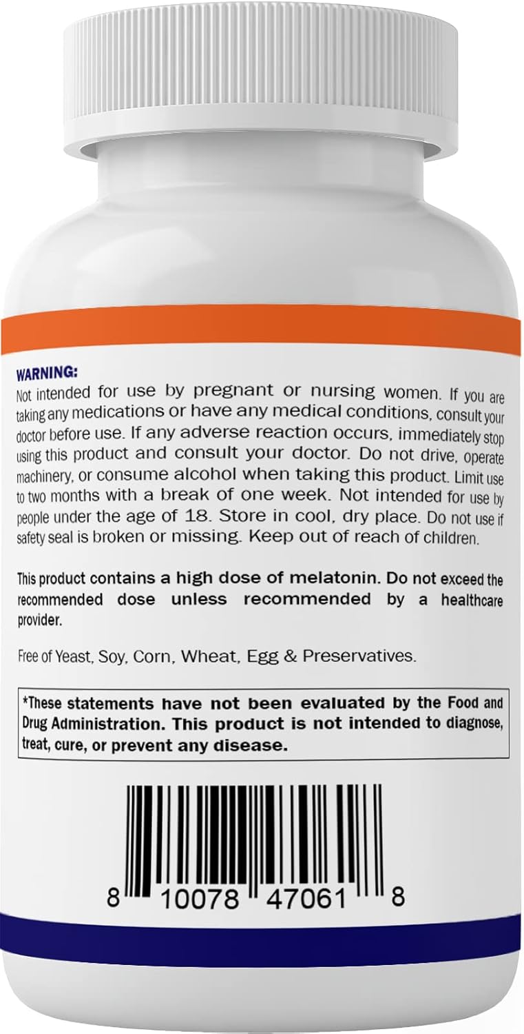 120 Fast Dissolve Melatonin Tablets with B6 & L-Theanine, Natural Berry Flavor - 30 mg (2 Tablets = 60 mg Dose) - Pack of 240 Tablets