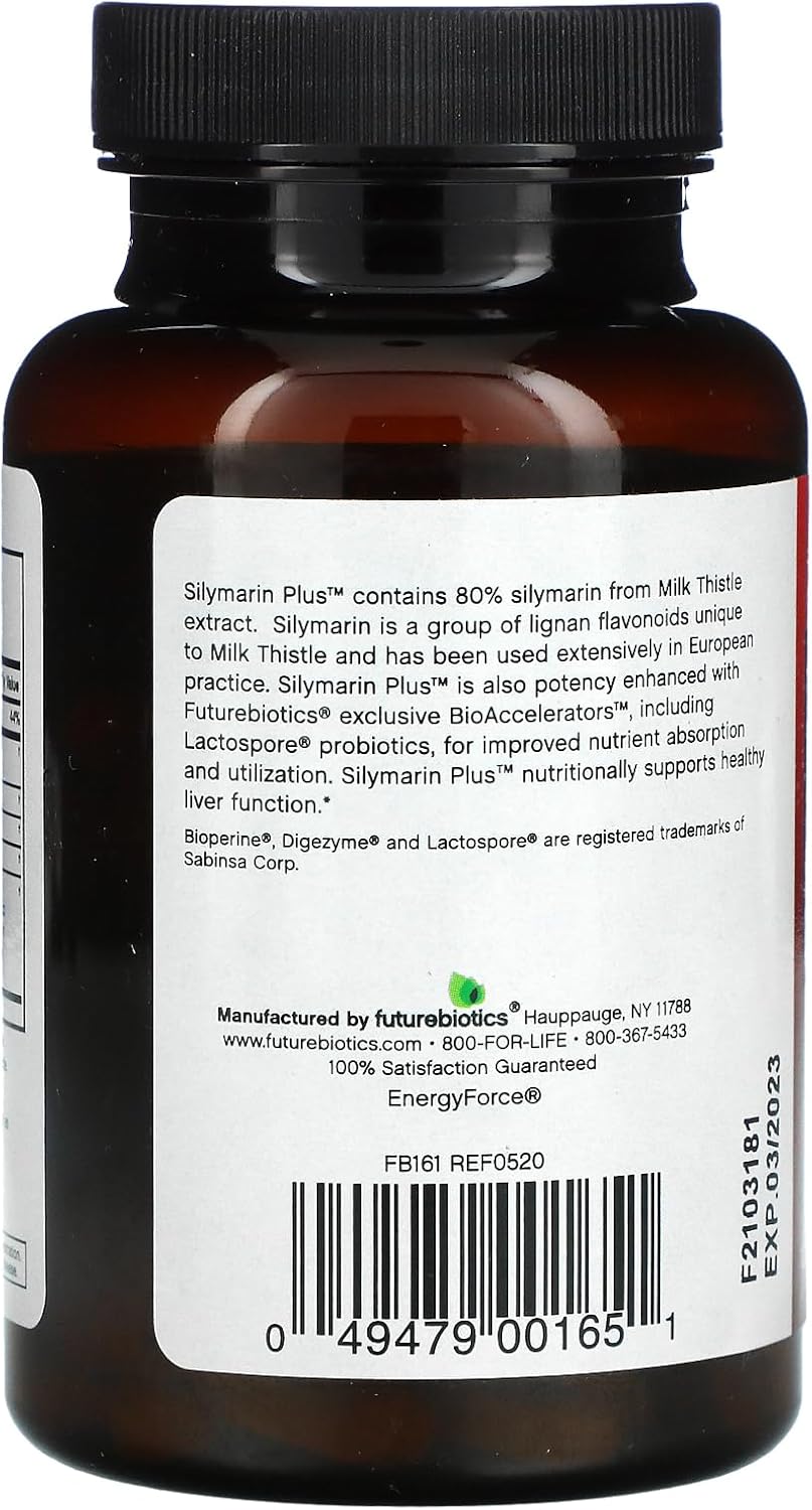 120 Vegetarian Tablets of Futurebiotics Silymarin Plus for Liver Support