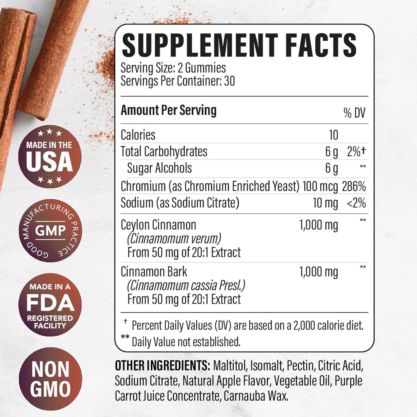 120ct ESSNTLWELLNESS Ceylon Cinnamon Gummies | 2000mg Per Serving | Antioxidant & Joint Support | Apple Pie Flavor | Vegan & Gluten-Free