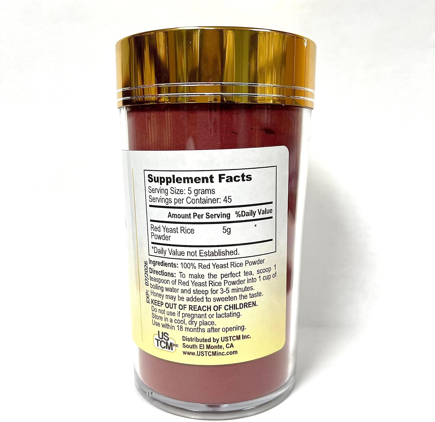 120mesh USTCM Red Yeast Rice Hong Qu Mi Powder for Improved Health and Wellness