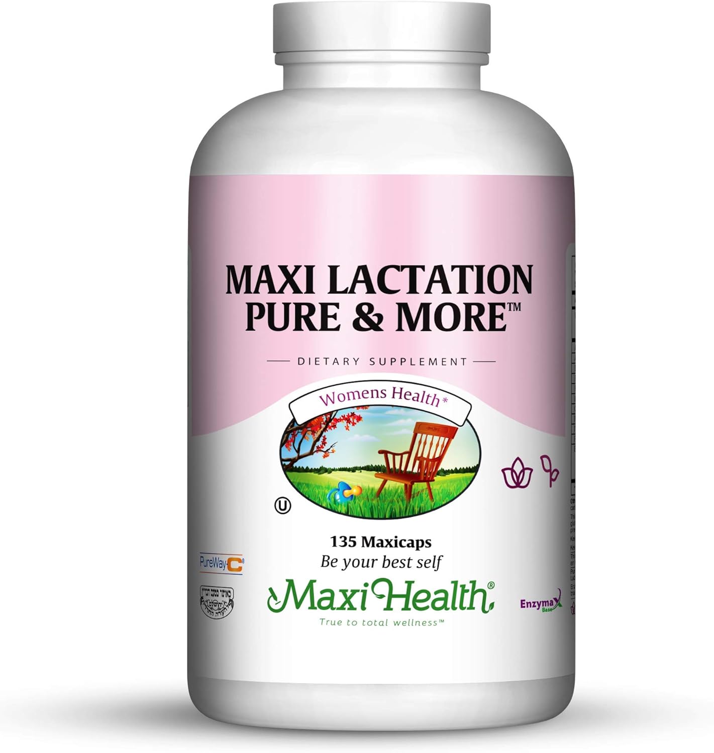 135 Ounce Maxi Health Lactation Pure & More Supplement for Nursing Mothers