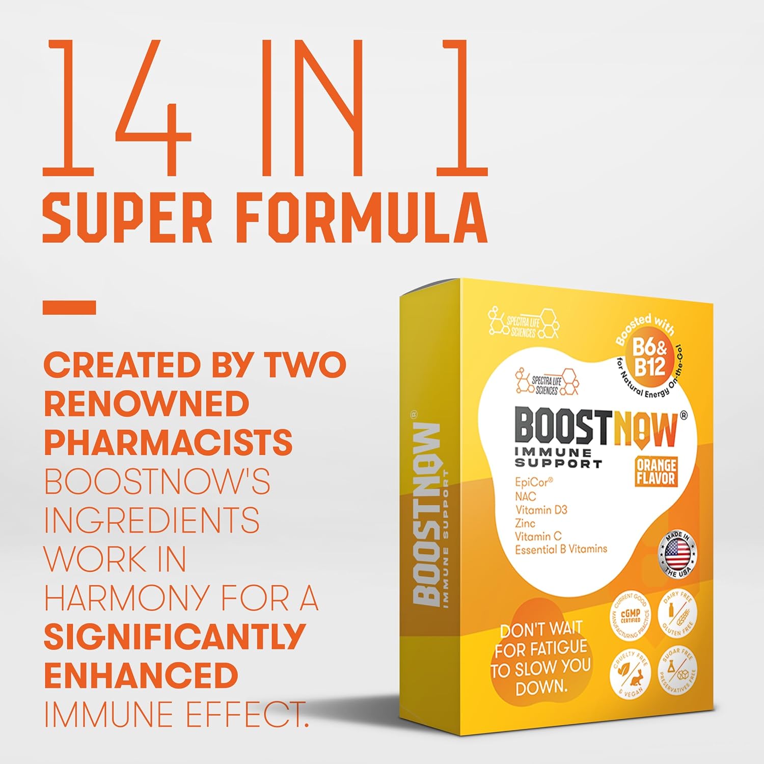 14-in-1 Immune Support Powder with EpiCor®, Vitamin C, Zinc, Elderberry, and More