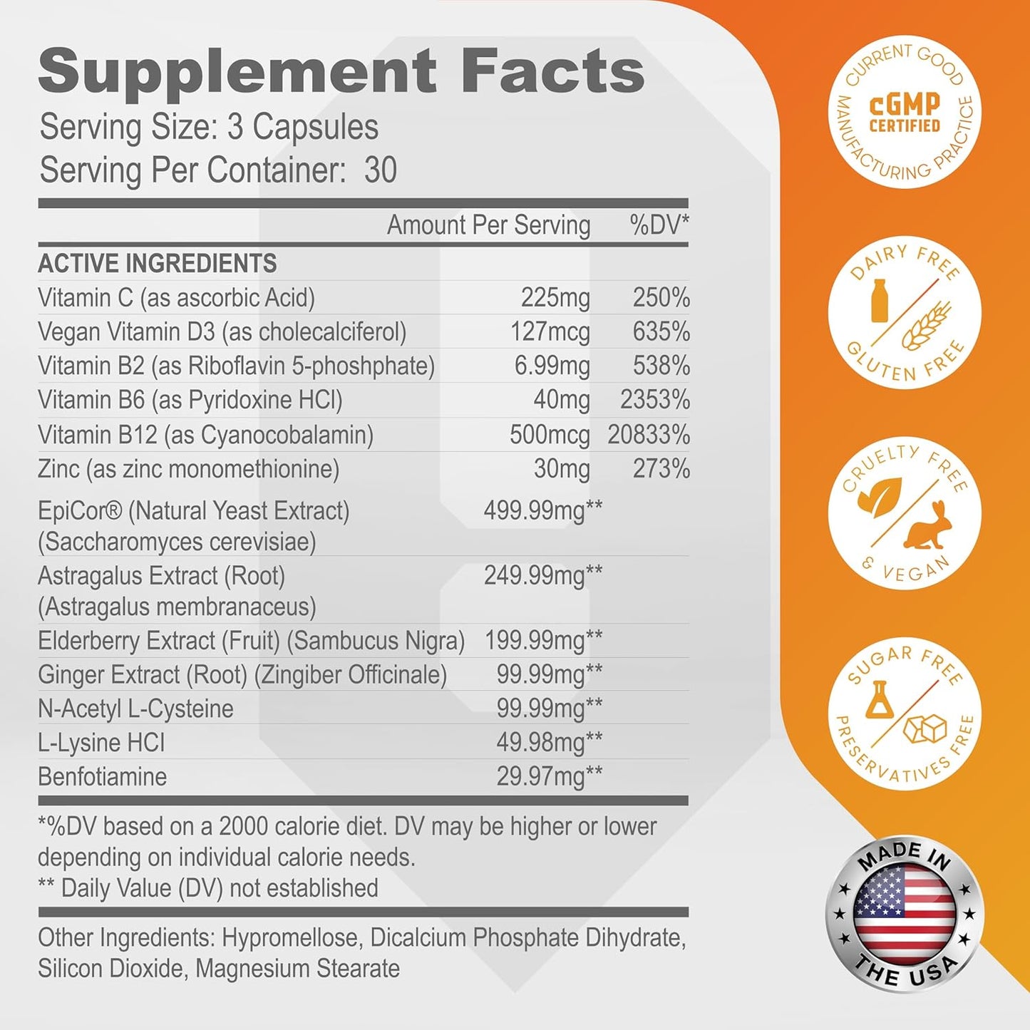 14-in-1 Immune Support Powder with EpiCor®, Vitamin C, Zinc, Elderberry, and More