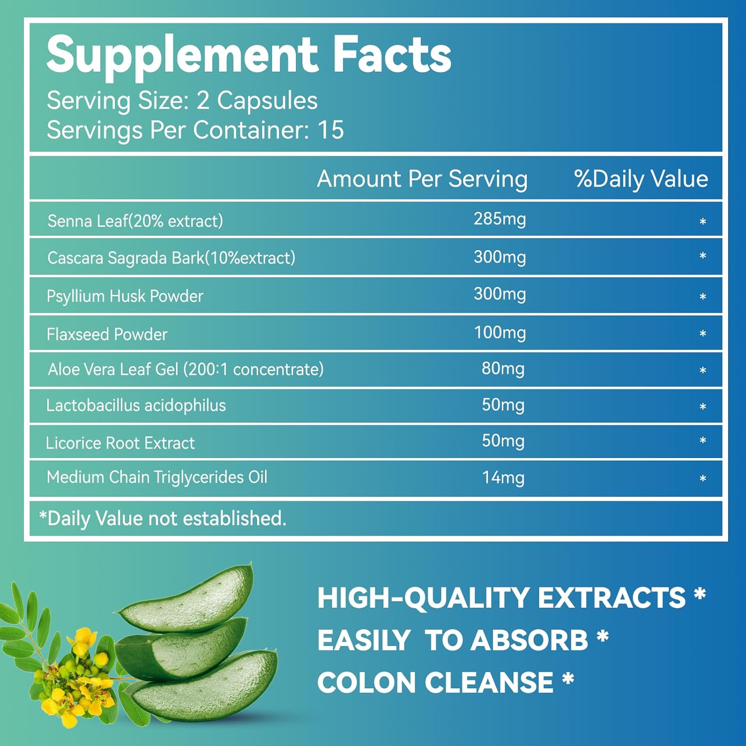 15-Day DIATOMACEOUS EARTH Gut Cleanse Capsules, Colon Support & Detox, Non-GMO, Vegan, Gluten-Free, 30ct