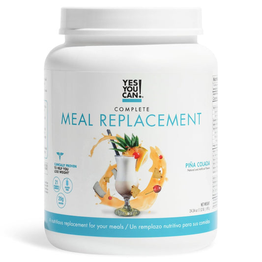 15 Servings of Yes You Can! Complete Meal Replacement Shake - 20g Protein, No Added Sugars, 20+ Vitamins and Minerals - Piña Colada Flavor