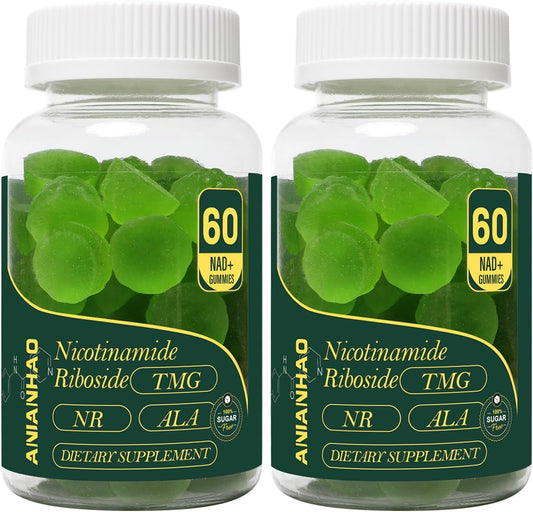 1500mg ANIANHAO NAD+ Sugar-Free Gummies - 60 Gummies, Anti-Aging & Antioxidant Support, Metabolism & Energy Boost - 2 Month Supply