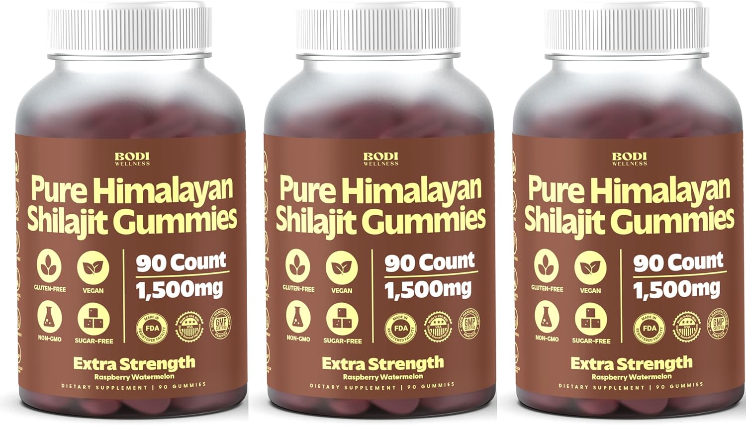 1500mg Pure Himalayan Shilajit Gummies - 270 Vegan, Sugar-Free Gummies with 85+ Trace Minerals & Fulvic Acid for Energy, Immune Support, Mental Clarity - Non-GMO Supplement for Men & Women