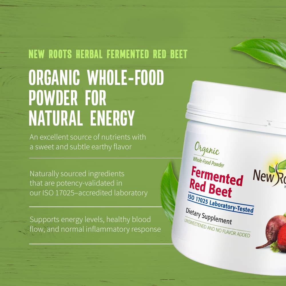 150g New Roots Herbal Fermented Beetroot: Superfood for Energy, Circulation, & Inflammation