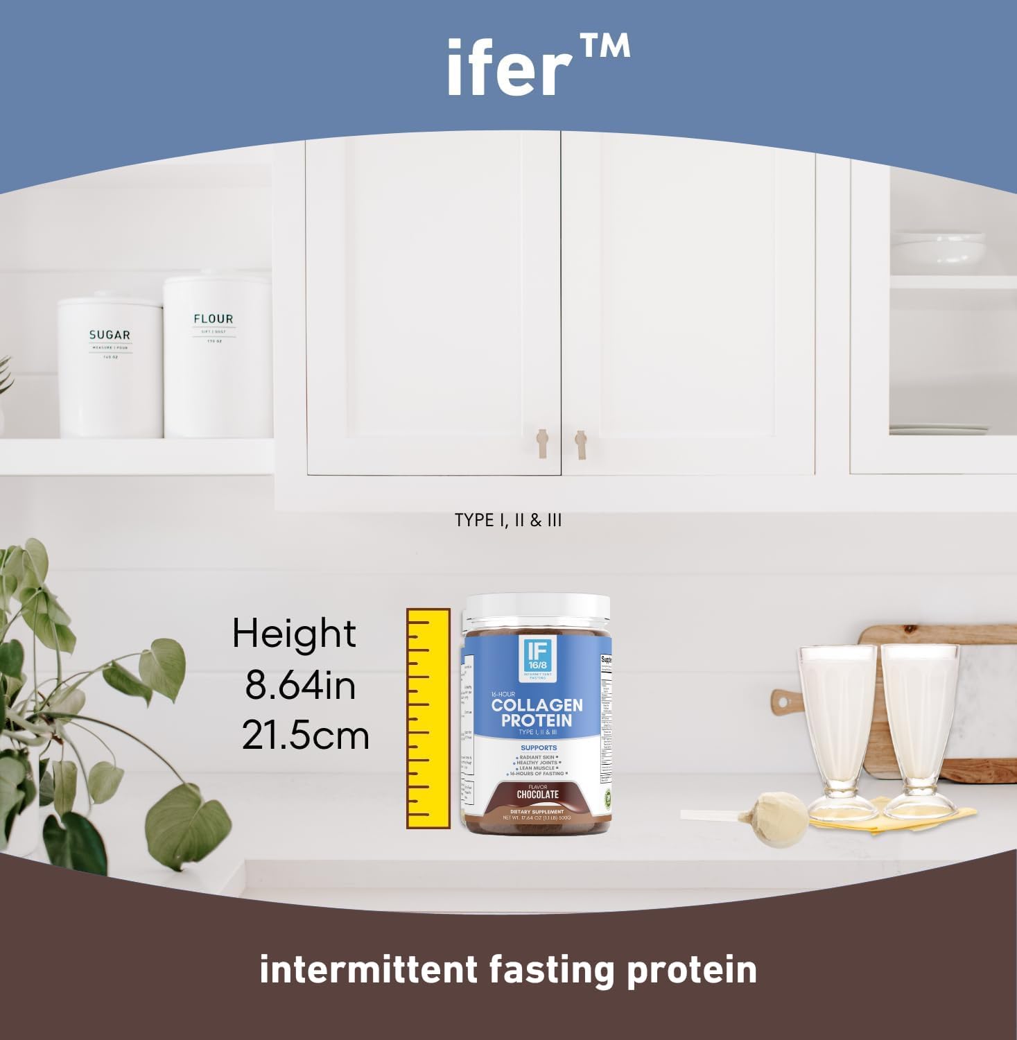 16-Hour Chocolate Collagen Protein with 15g Vegan Protein, 18 Amino Acids, MCT Oil, and Digestive Enzymes - 500g