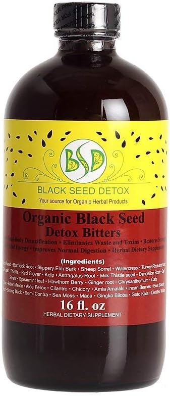 16 oz. BSD Blackseed & Bitters Detox with 30 Herbs - Natural Detoxification Support
