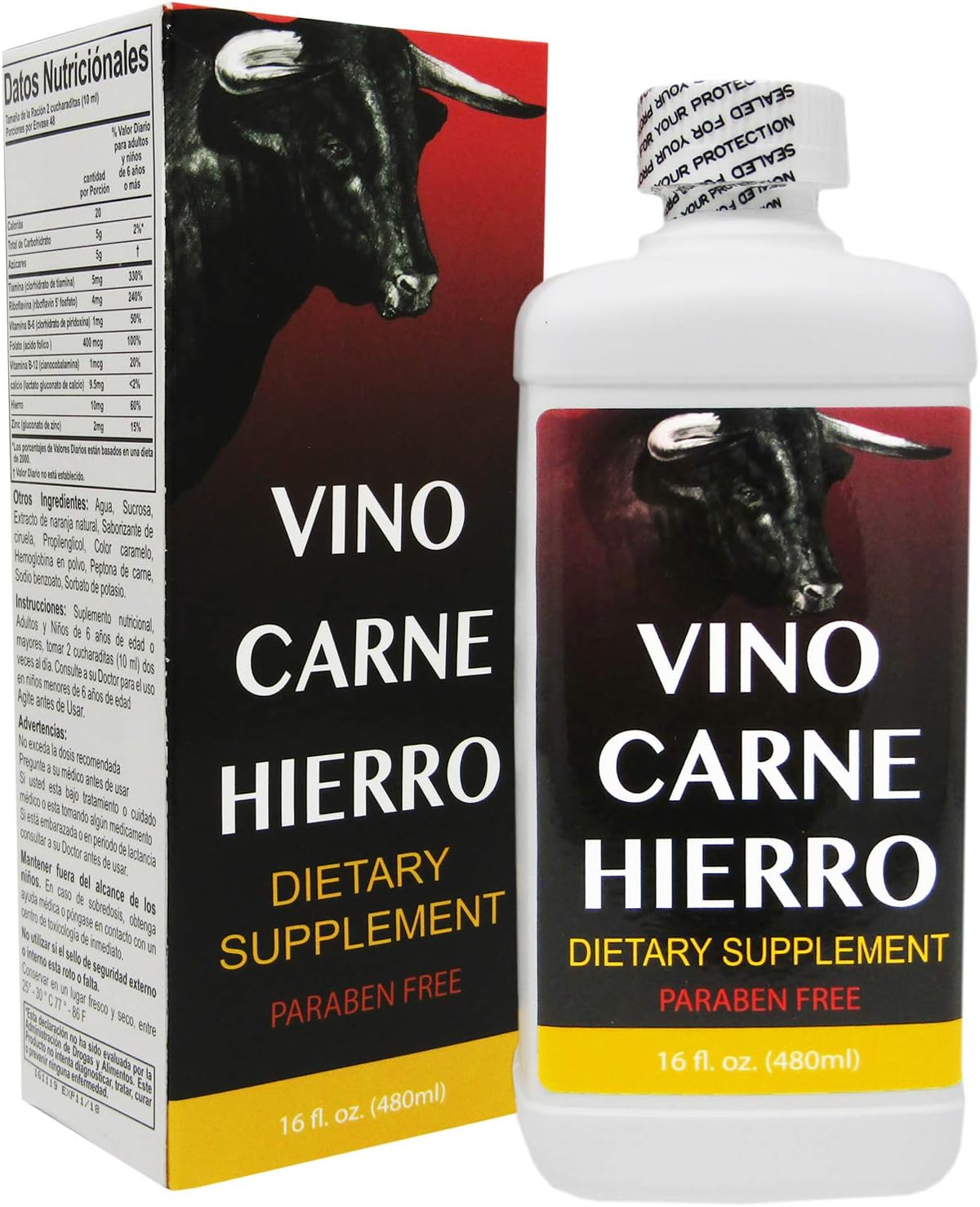 16 oz ELP Essential Vino Carne Hierro Paraben-Free Hair Care Formula