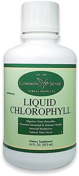 16oz Liquid Chlorophyll with Natural Mint Flavor - Herbal Supplement for Immune Health & Intestinal Support