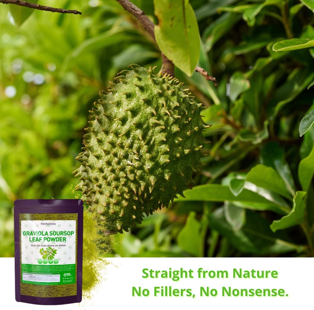 16oz Pure Soursop Leaf Powder - Natural Graviola Hoja de Guanábana from Mexico | Gluten-Free, Sugar-Free, Vegan | Premium Quality