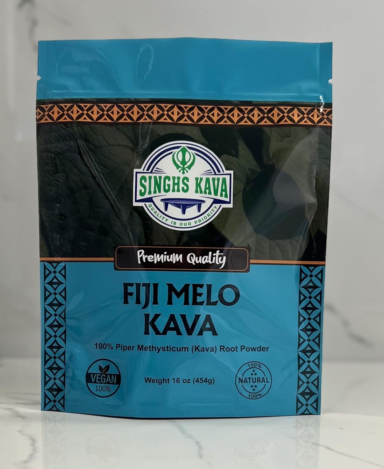 16oz SINGHS Premium Noble Fijian WAKA Kava Root Powder - High Quality Fiji Kava Root Powder
