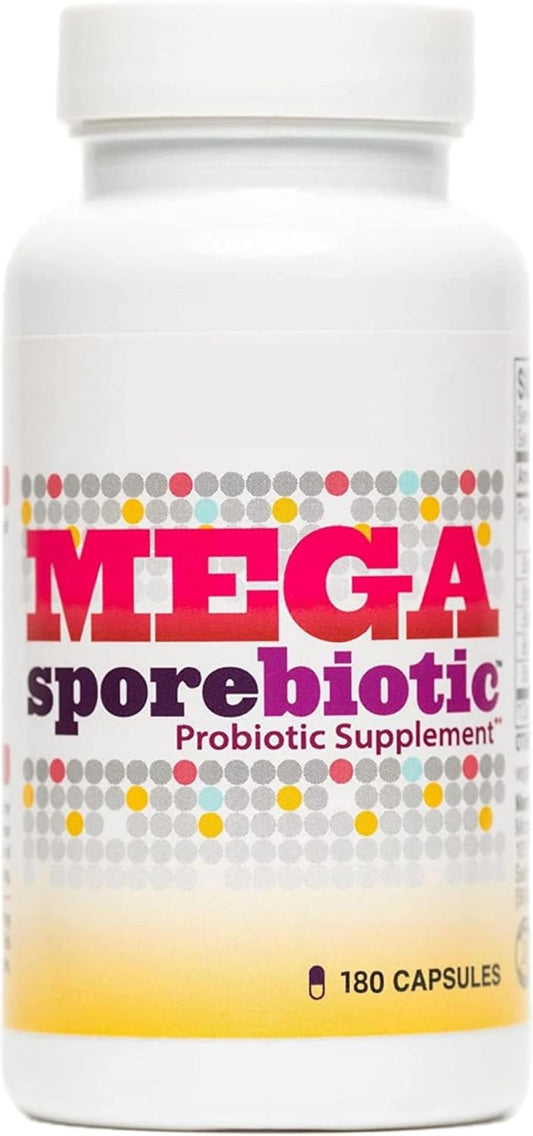 180-Capsule Mega Spore Probiotic Supplement for Gut Health & Immune Support