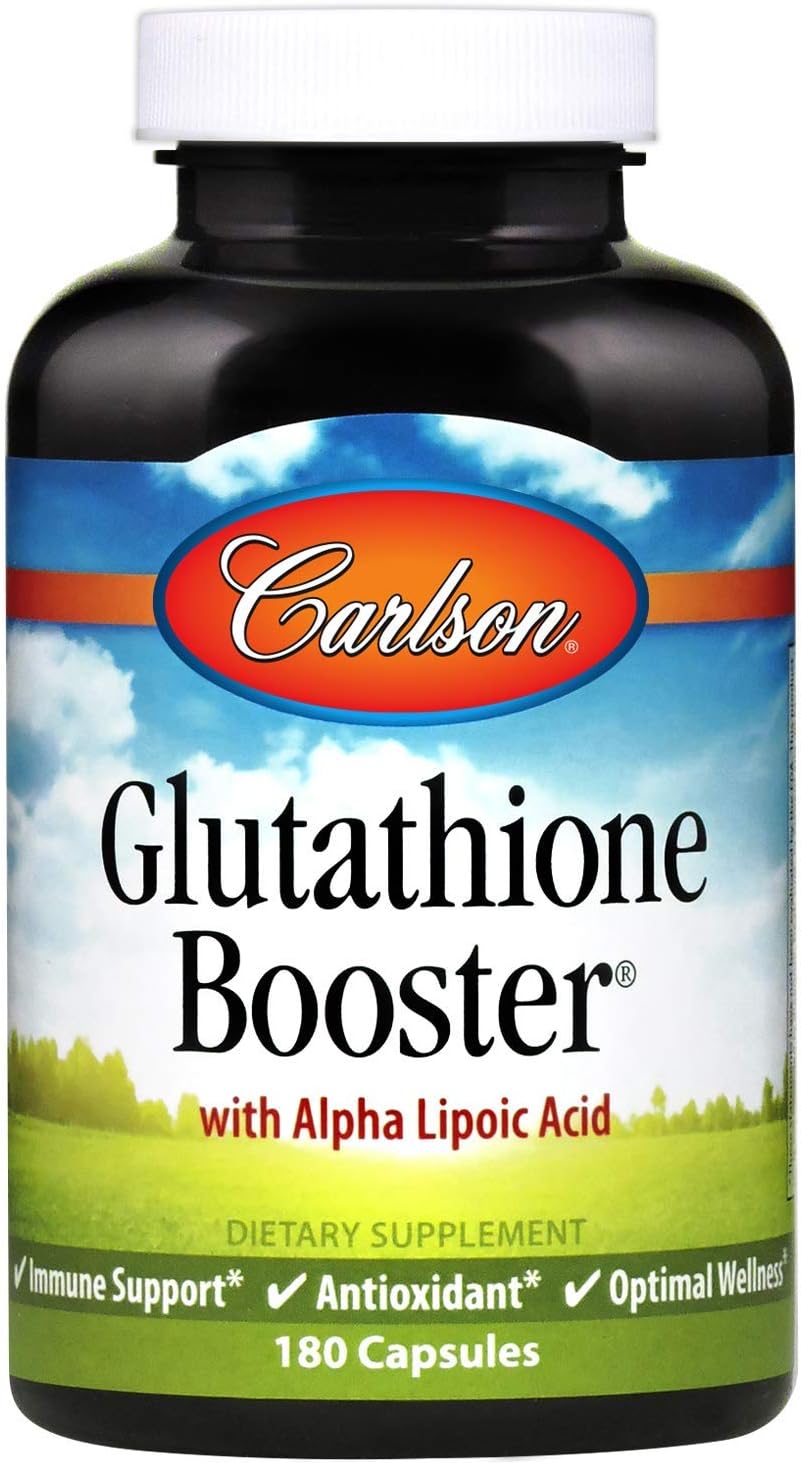 180 Capsules Carlson Labs Glutathione Booster for Enhanced Antioxidant Support