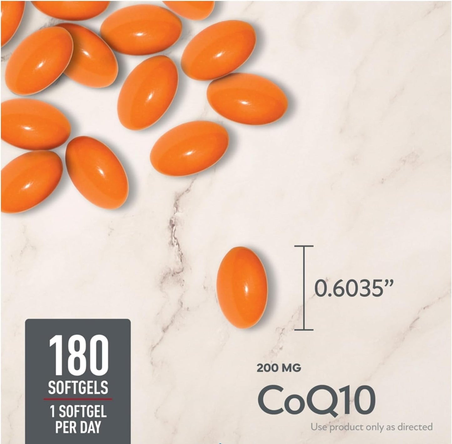 180 Softgels of Members Mark CoQ10 200mg Dietary Supplement for Cellular Energy and Antioxidant Support