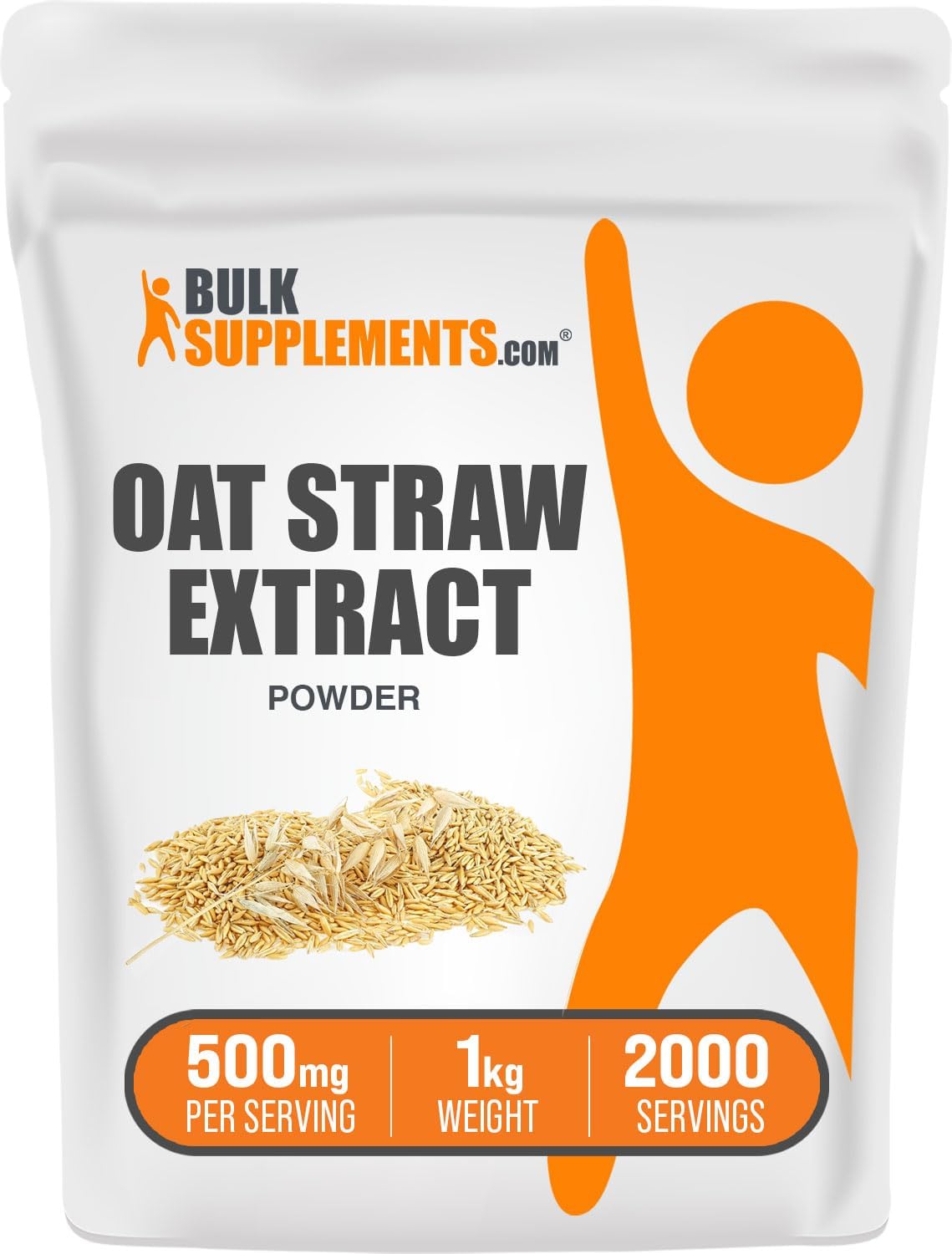 1kg Wild Oats Powder - Gluten Free Oat Straw Extract - Avena Sativa Supplement - 500mg Oat Seeds Extract - Herbal Powder Supplement