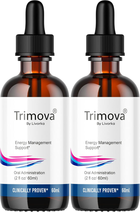 2 Bottles of LIVORKA Trimova Liquid Drops Advanced Formula for Metabolism Support, 60-Day Supply