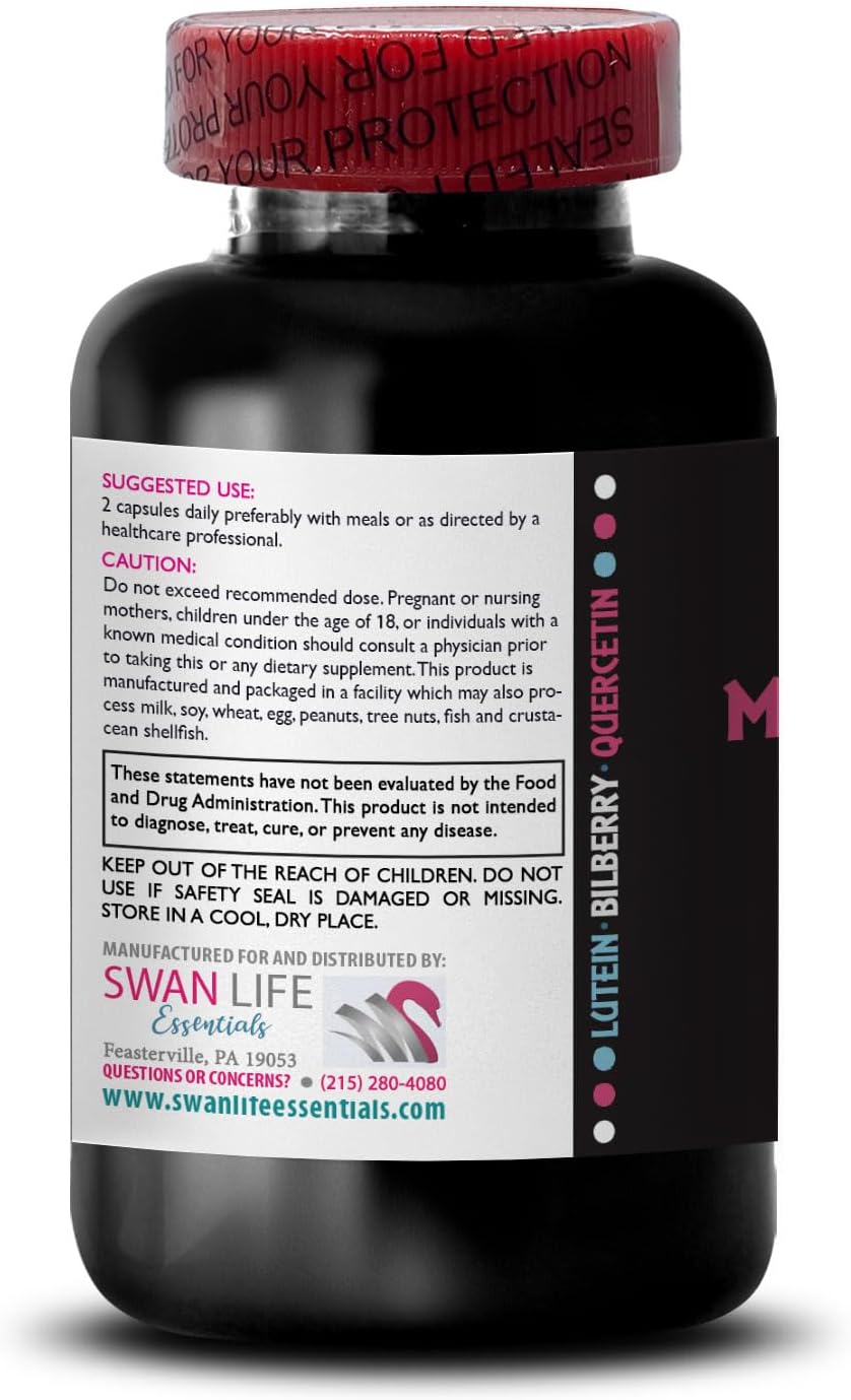 2 Bottles of Swan Life Essentials Eye Vision Supplement - Enhance Visual Clarity, Boost Focus, and Support Eye Health with 120 Capsules