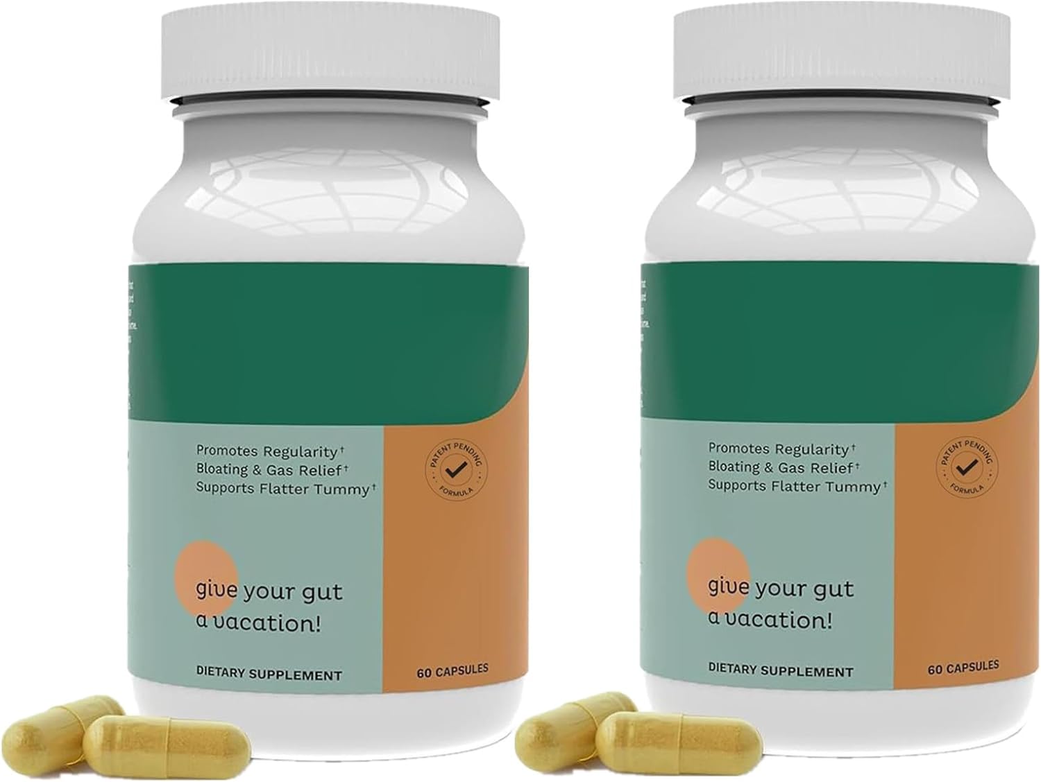 2 Bottles Probiotic for Gut Health: Relief Gas, Bloating, Constipation, Leaky Gut Repair, Cleanse & Regulate Digestion