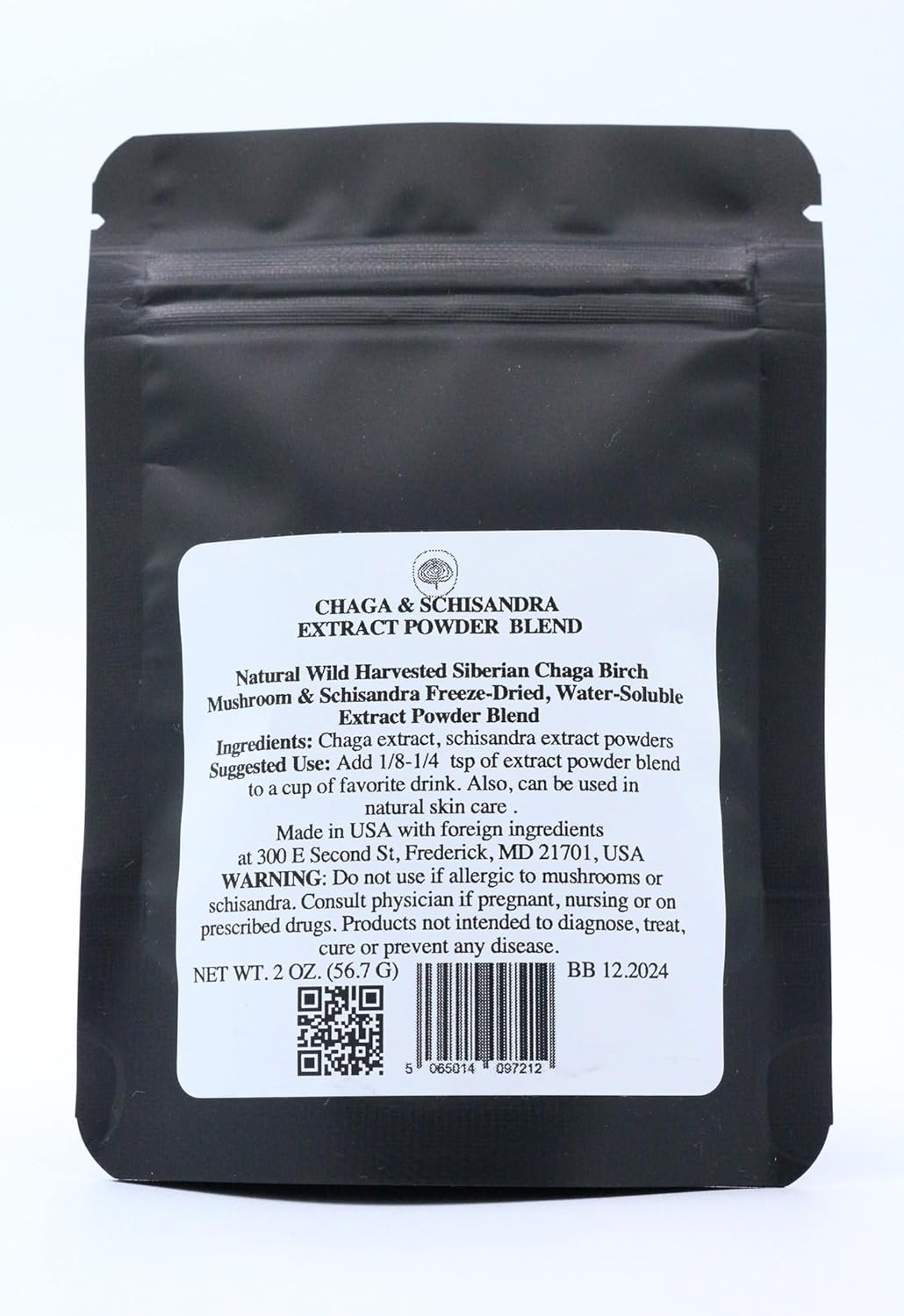 2 oz Chaga and Schisandra Extract Powder Blend with Added Benefits