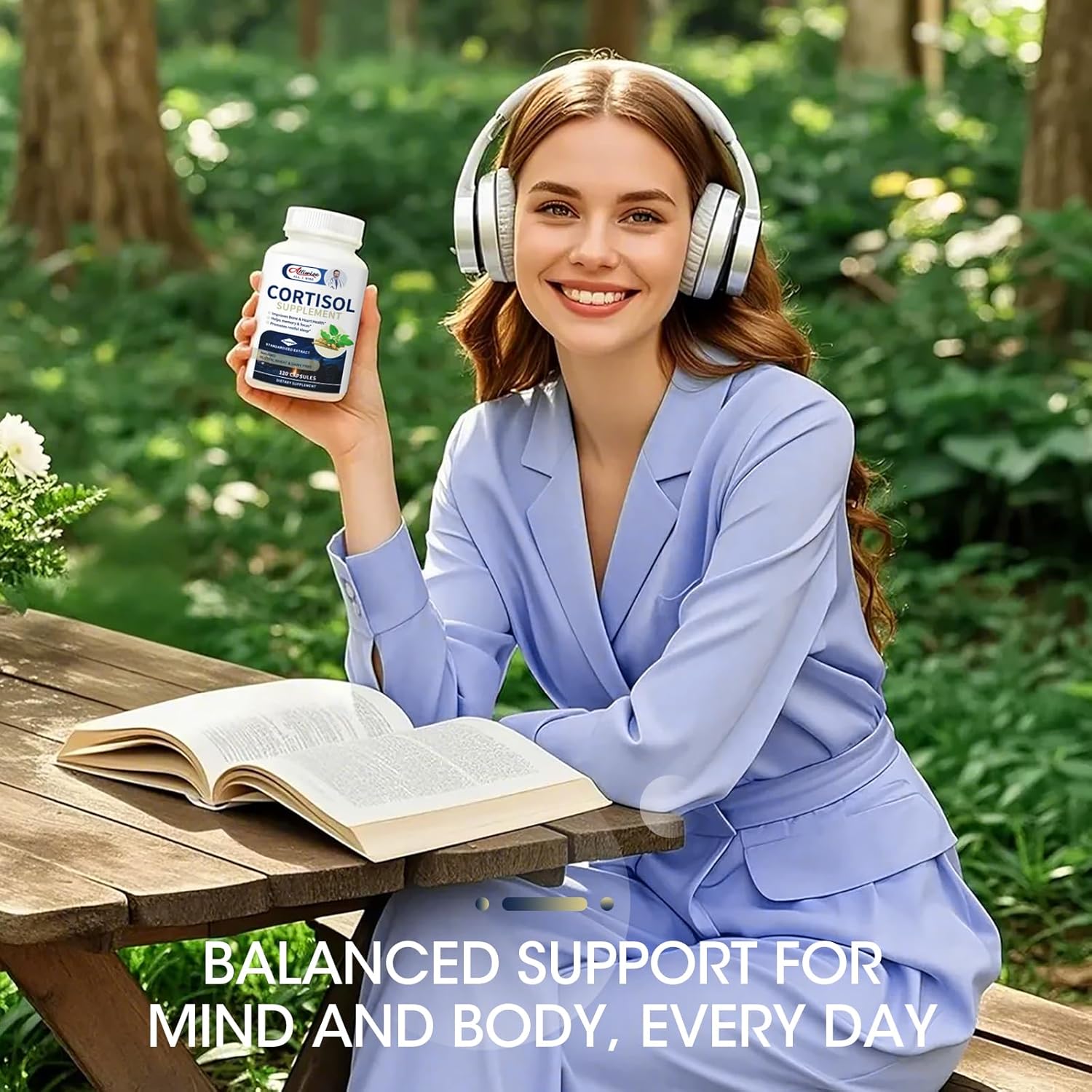 2-Pack Alliwise Cortisol Supplement for Women - 10-in-1 Reducer with Magnesium, Ashwagandha, Rhodiola, L-Theanine