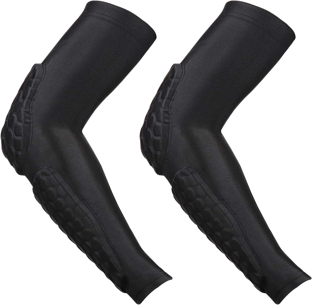 2 Pack GUOZI Arm Elbow Sleeves - Honeycomb Crashproof Pads for Sports - Youth Adult Football Basketball Volleyball