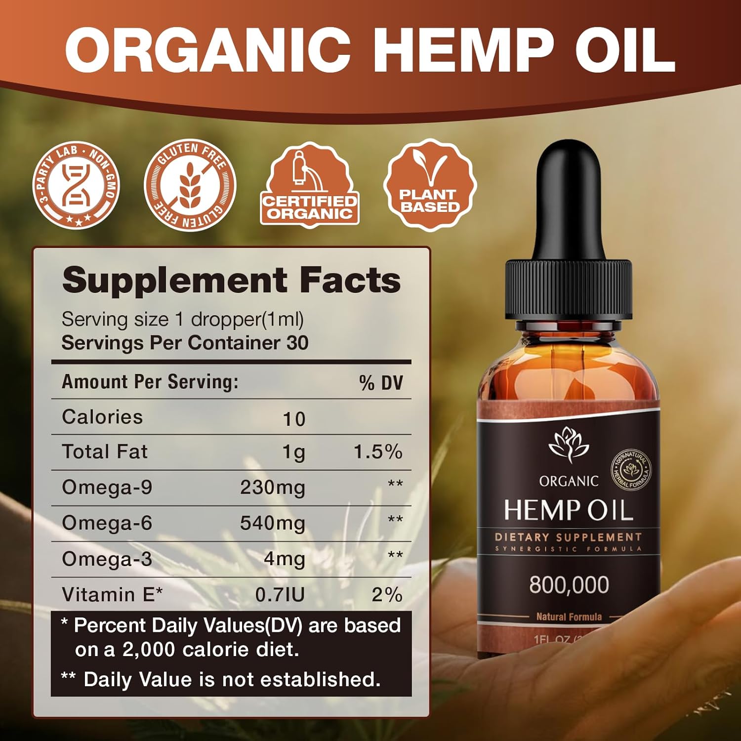 2-Pack HMone metabolism booster Oil - 800,000 Max Strength Drops - Pure CO2 Extract - 100% Natural Organic, Vegan, Non-GMO