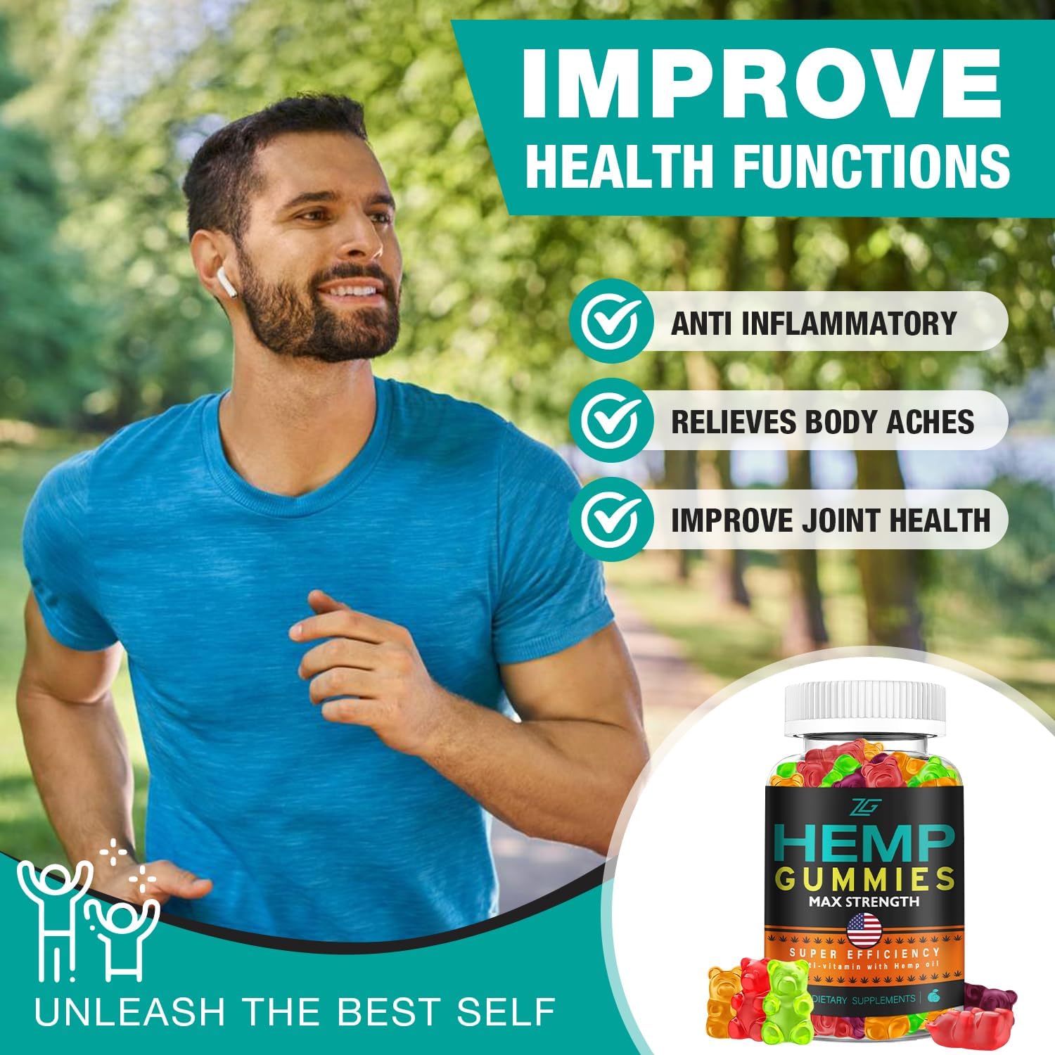2 Pack metabolism booster Gummies for Restful Sleep - High Potency Organic metabolism booster Oil Infused Big Bear Gummies - Natural Apple Flavor for Adults