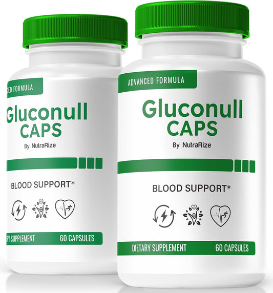 2 Pack NutraRize Gluco NullCaps: Official Formula for Stable Energy Levels & Overall Health - Natural Blood Vessel Cleaner & Glyco Optimizer (120 Caps)