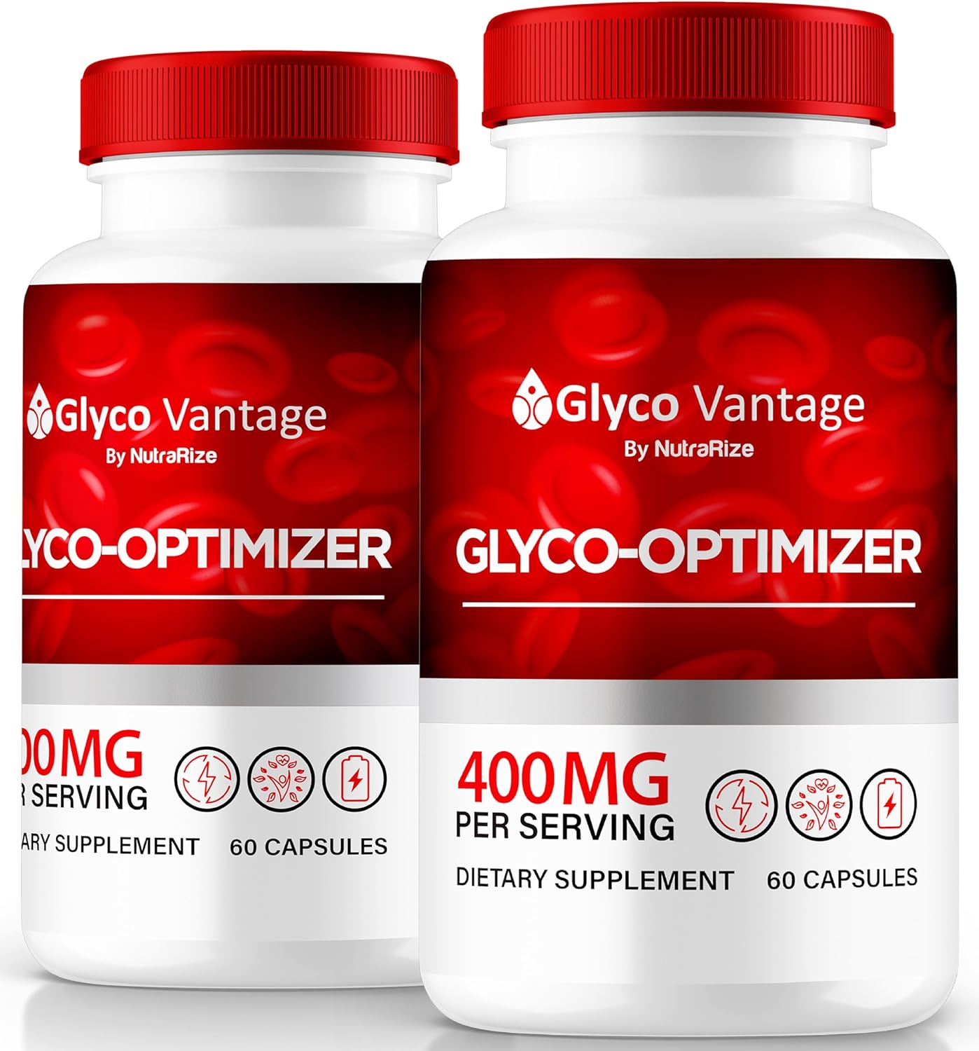 2 Pack NutraRize Glyco Vantage Capsules - Premium Glyco Optimizer for Healthy Levels, All Natural Pills, Official Review (120 Capsules)