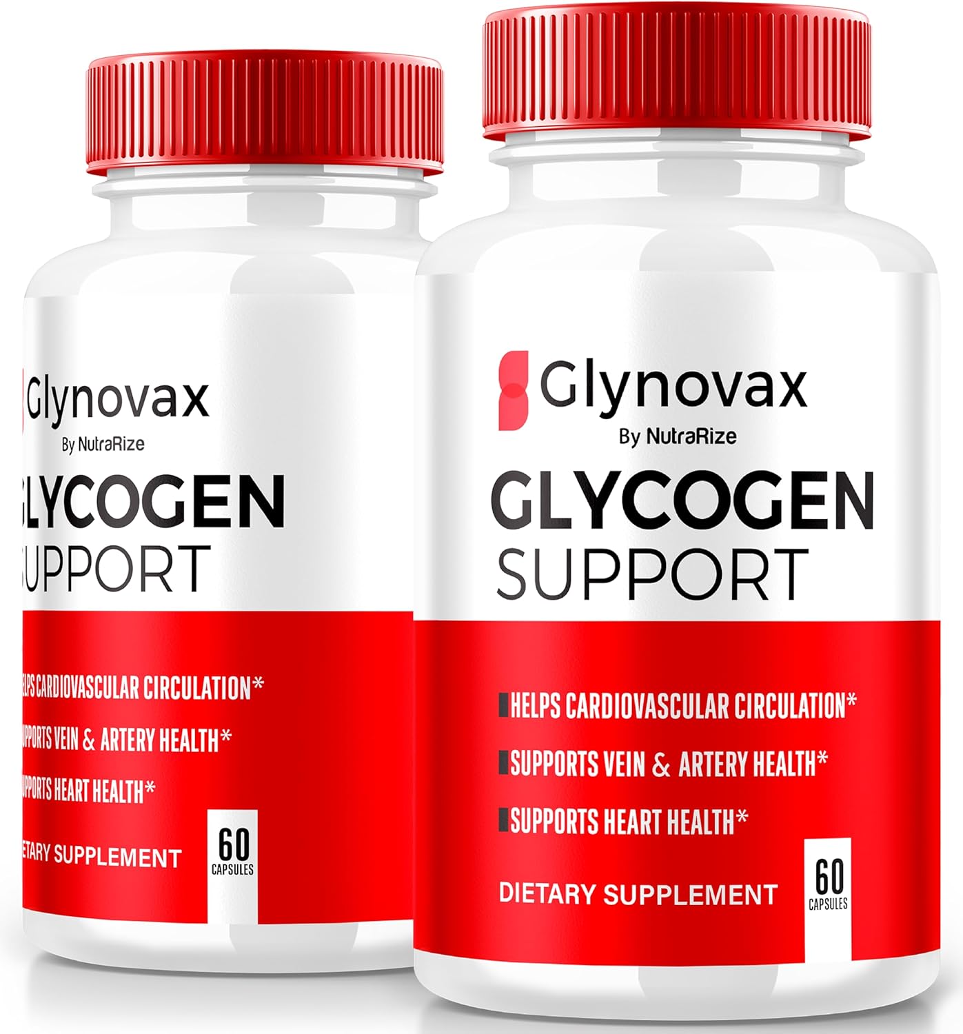 2 Pack NutraRize Glynovax Pills - Glycogen Support Formula for Stable Levels - All Natural Supplement (120 Capsules)