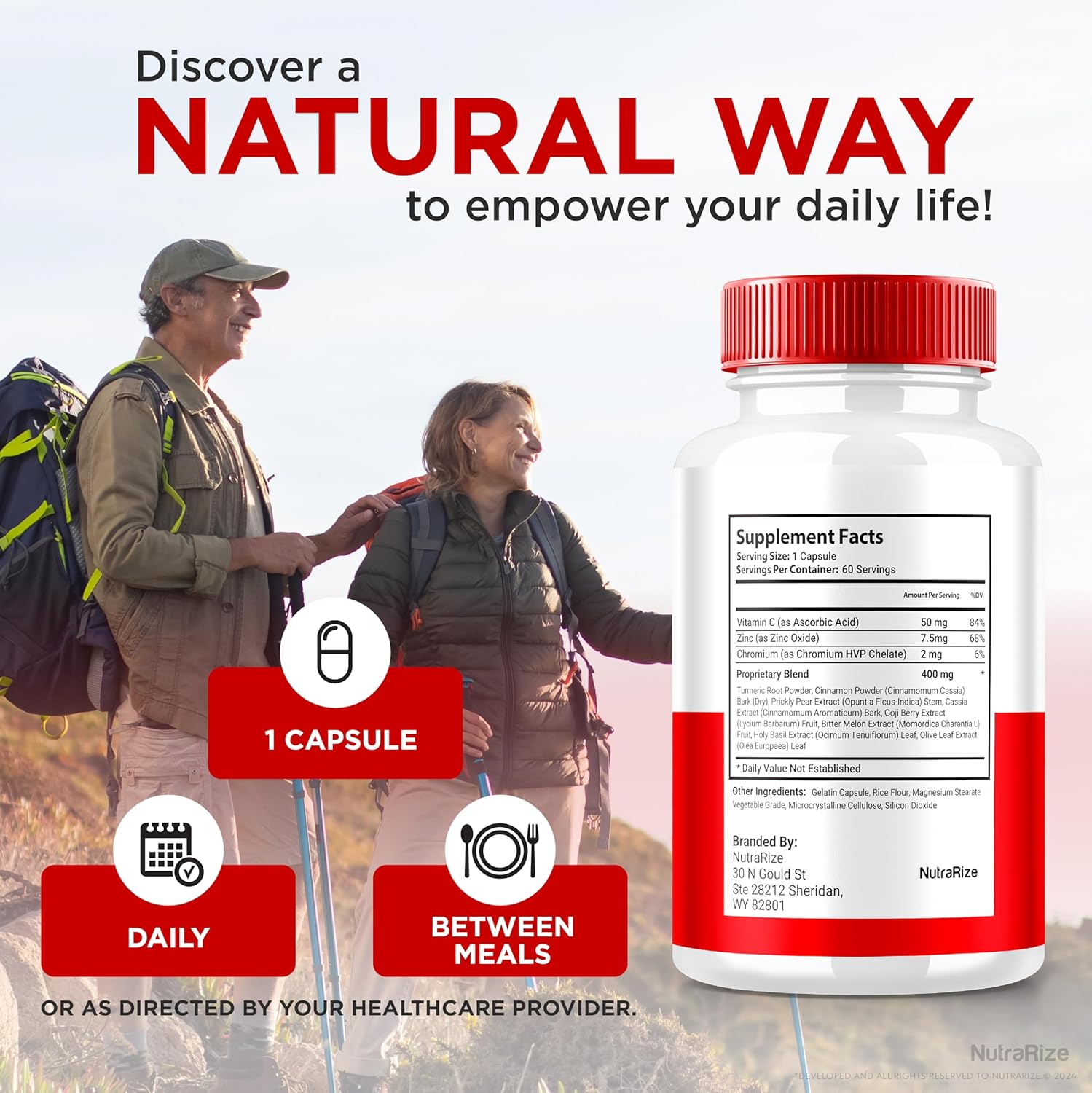 2 Pack NutraRize Glynovax Pills - Glycogen Support Formula for Stable Levels - All Natural Supplement (120 Capsules)