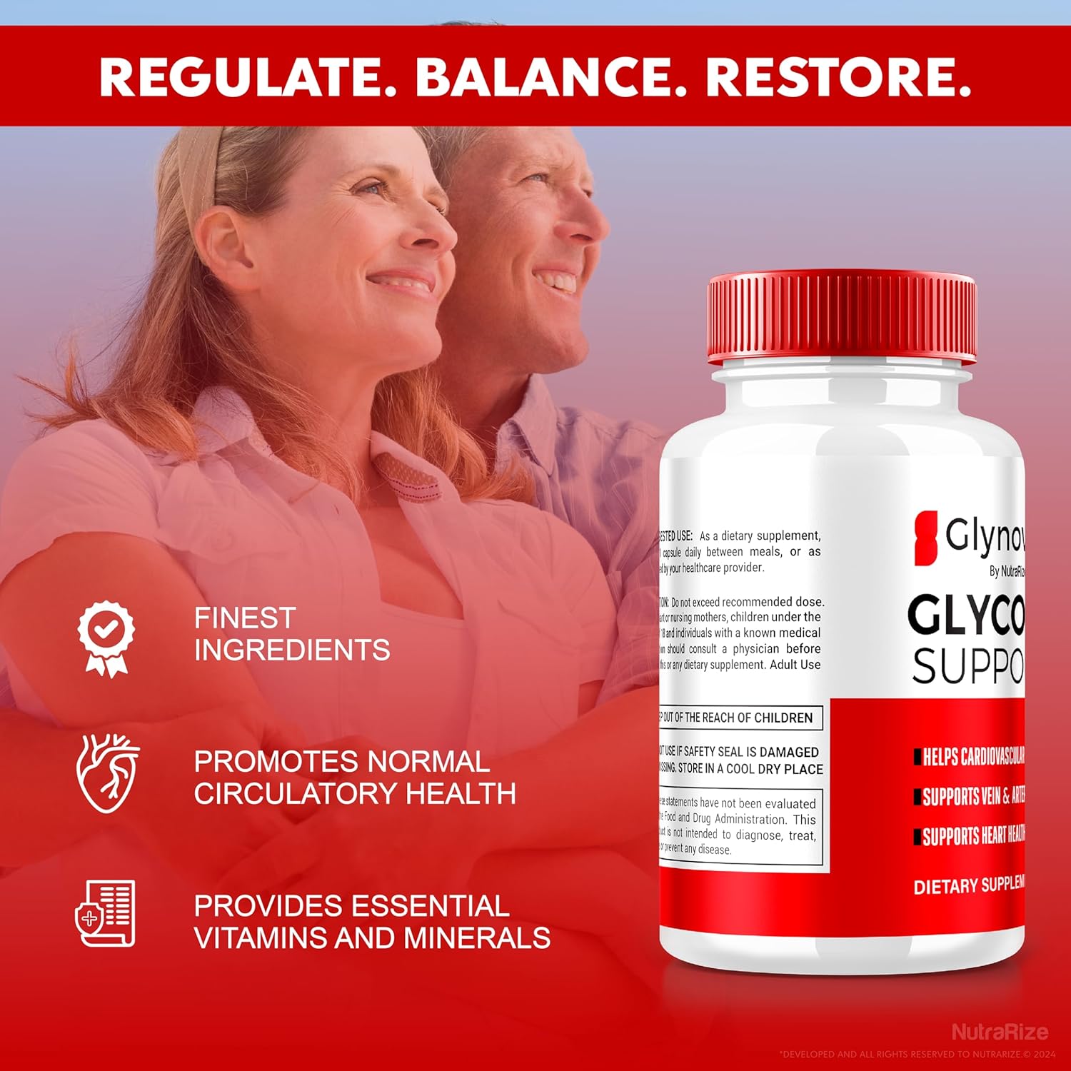 2 Pack NutraRize Glynovax Pills - Glycogen Support Formula for Stable Levels - All Natural Supplement (120 Capsules)