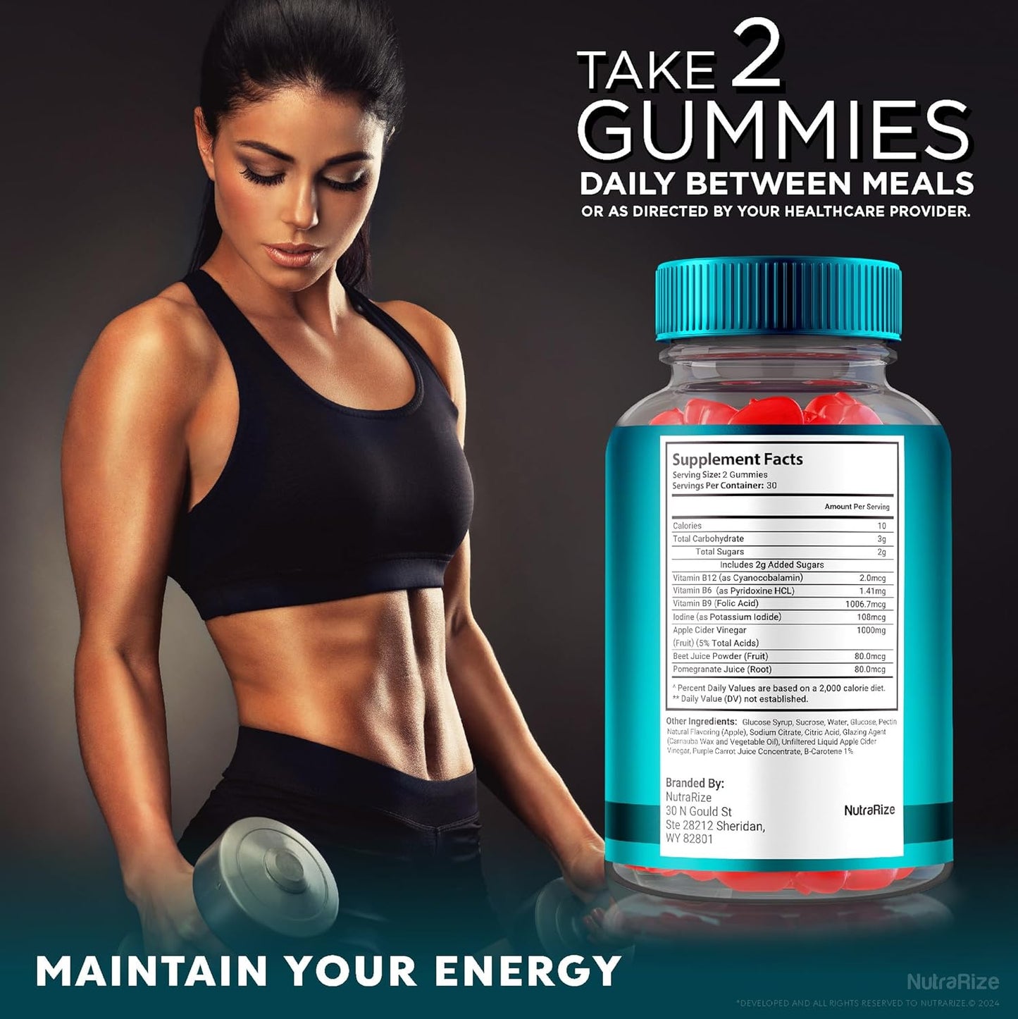 2 Pack NutraRize Keto Rain ACV Gummies - All Natural Keto Supplement with Apple Cider Vinegar - 120 Gummies, Keto Plus ACV Benefits