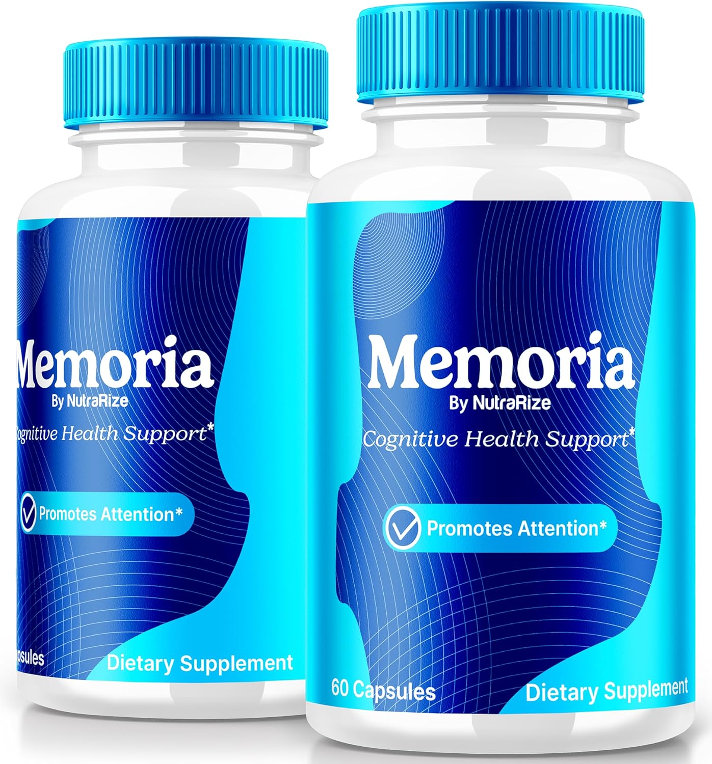 2-Pack NutraRize Memoria Capsules - Premium All Natural Supplement for Cognitive Health & Focus - Official Formula for Memory Boost - 120 Capsules