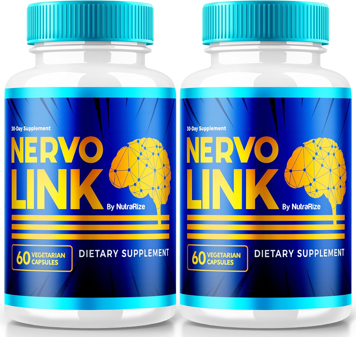2 Pack NutraRize NervoLink Supplement - Memory Support Capsules for Cognitive Health - Reduce Brain Fog - 120 Capsules