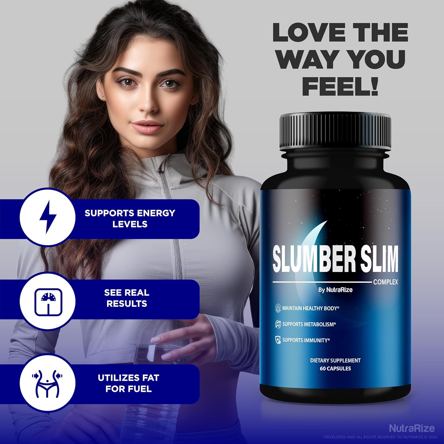 2 Pack NutraRize Slumber Slim  Slimming Formula  Pills - Official SlumberSlim Complex Formula for Fitness & Wellness - Premium All Natural Keto Capsules with Great Reviews (120 Capsules)