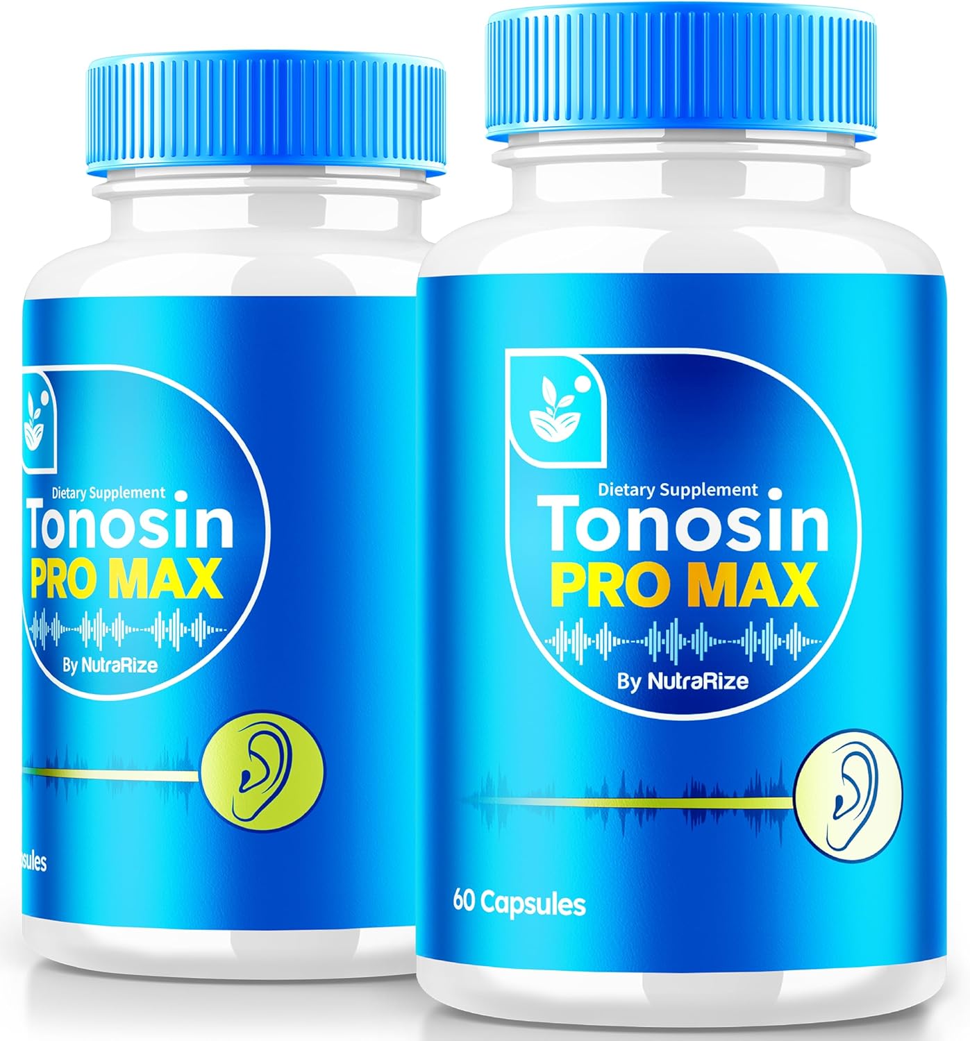 2 Pack NutraRize Tonosin Pro Max Capsules - Official Ear Health Formula - All-Natural Supplement for Inner Ear Health - Premium Hearing Support - 120 Capsules - TonosinProMax Reviews