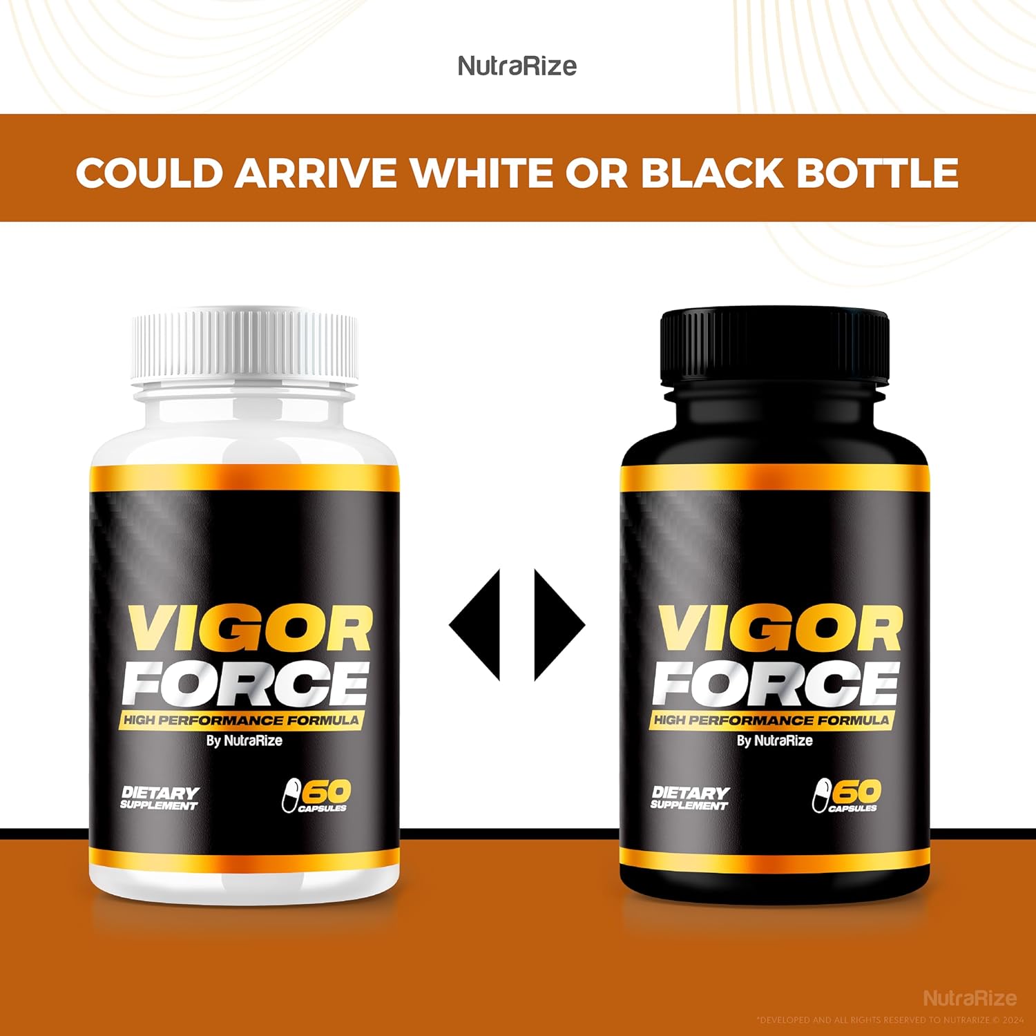 2 Pack NutraRize Vigor Force for Men Capsules - High Performance Male Dietary Supplement for Overall Health and Wellness - 120 Capsules