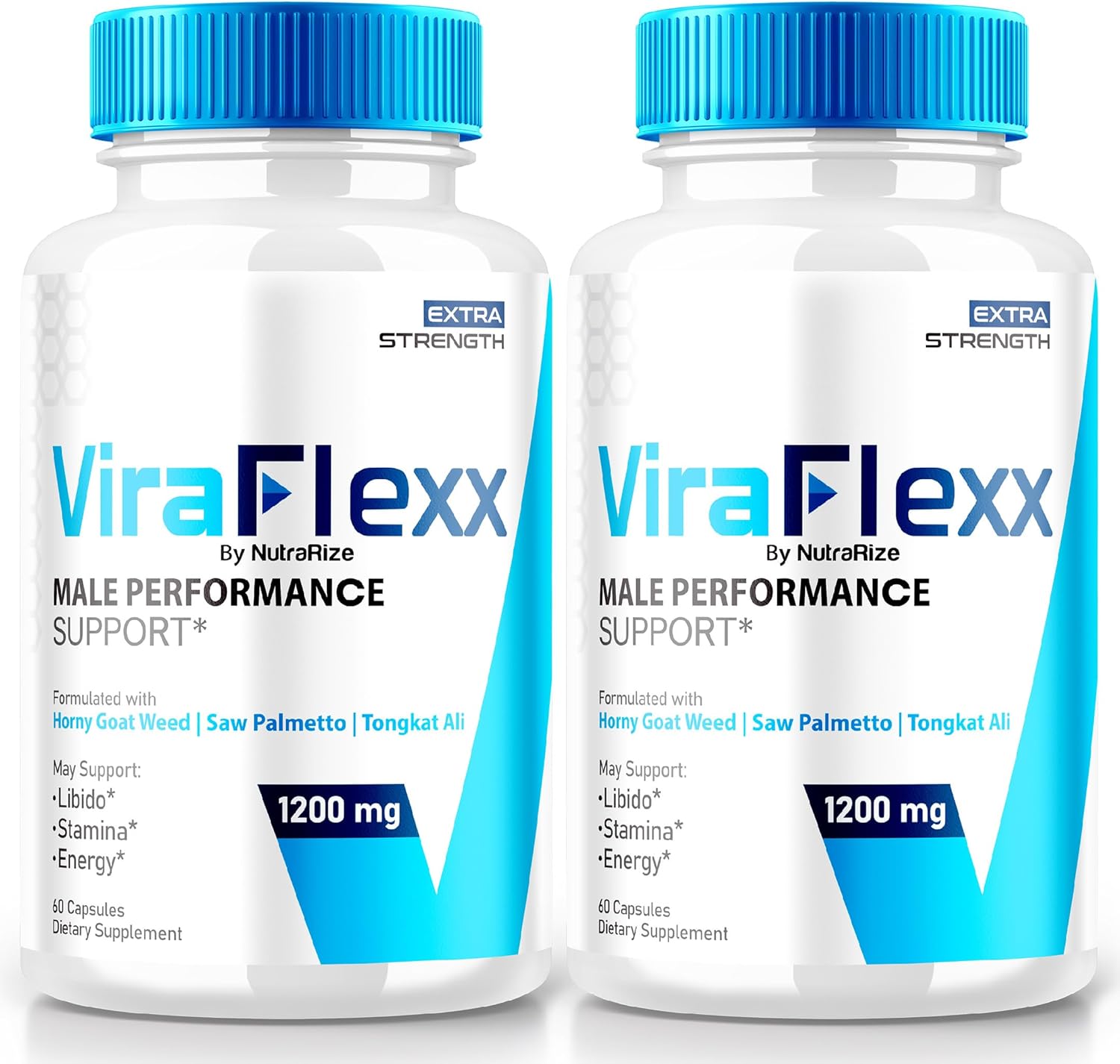 2-Pack NutraRize ViraFlexx for Men Pro Capsules - 500mg Male Performance Support Supplement for Overall Health - 120 Capsules & Reviews