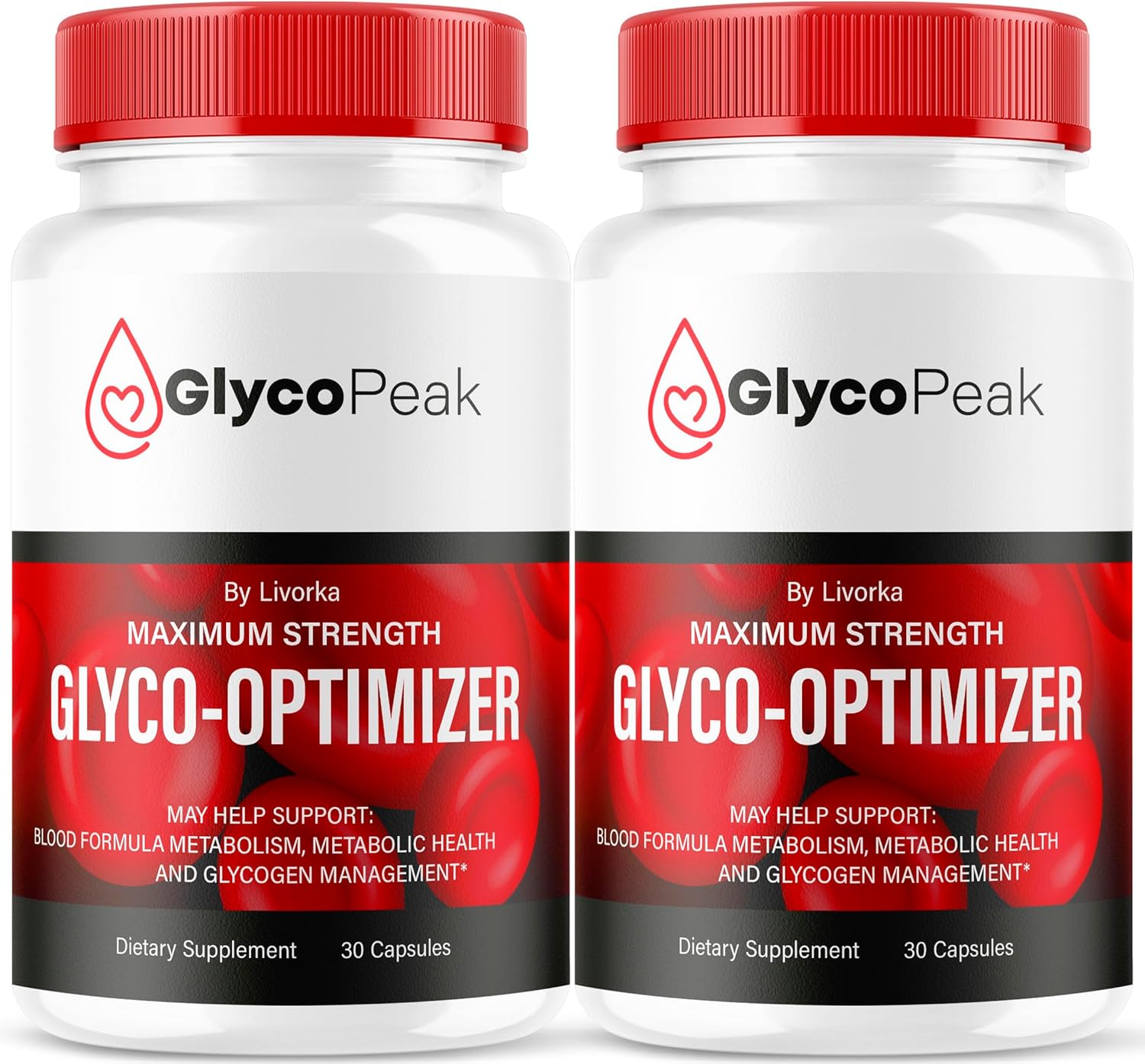 2 Pack of LIVORKA Glyco Peak Optimizer Blood Support Supplement Capsules - 60 Capsules for 2 Months Formula