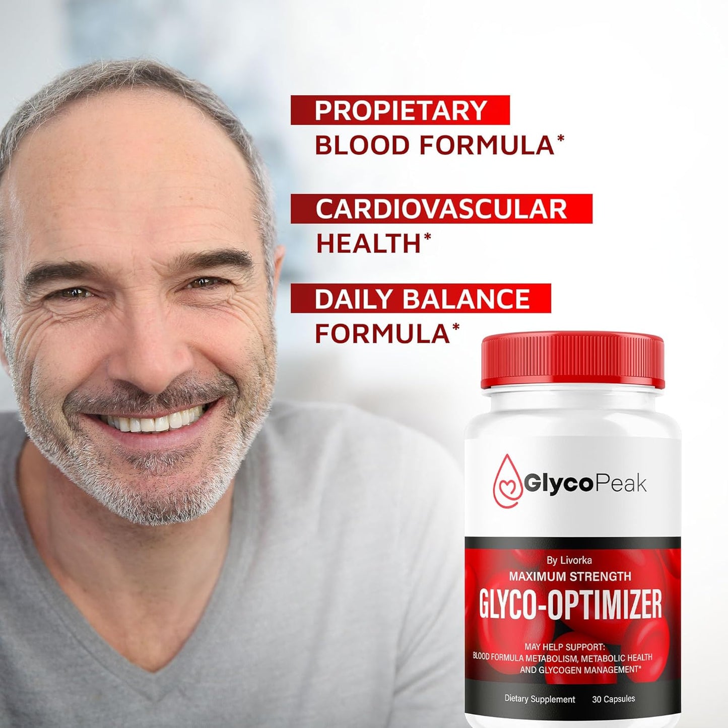 2 Pack of LIVORKA Glyco Peak Optimizer Blood Support Supplement Capsules - 60 Capsules for 2 Months Formula