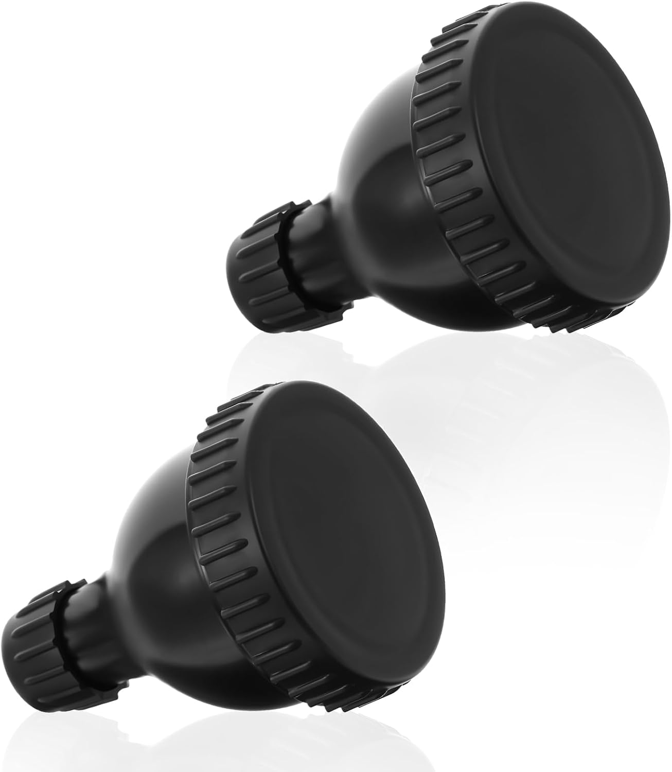 2 Pack Portable Protein Powder Funnel Travel Container Set with Keychain - Black Color, Ideal for Mixing Powder in Water Bottles on the Go