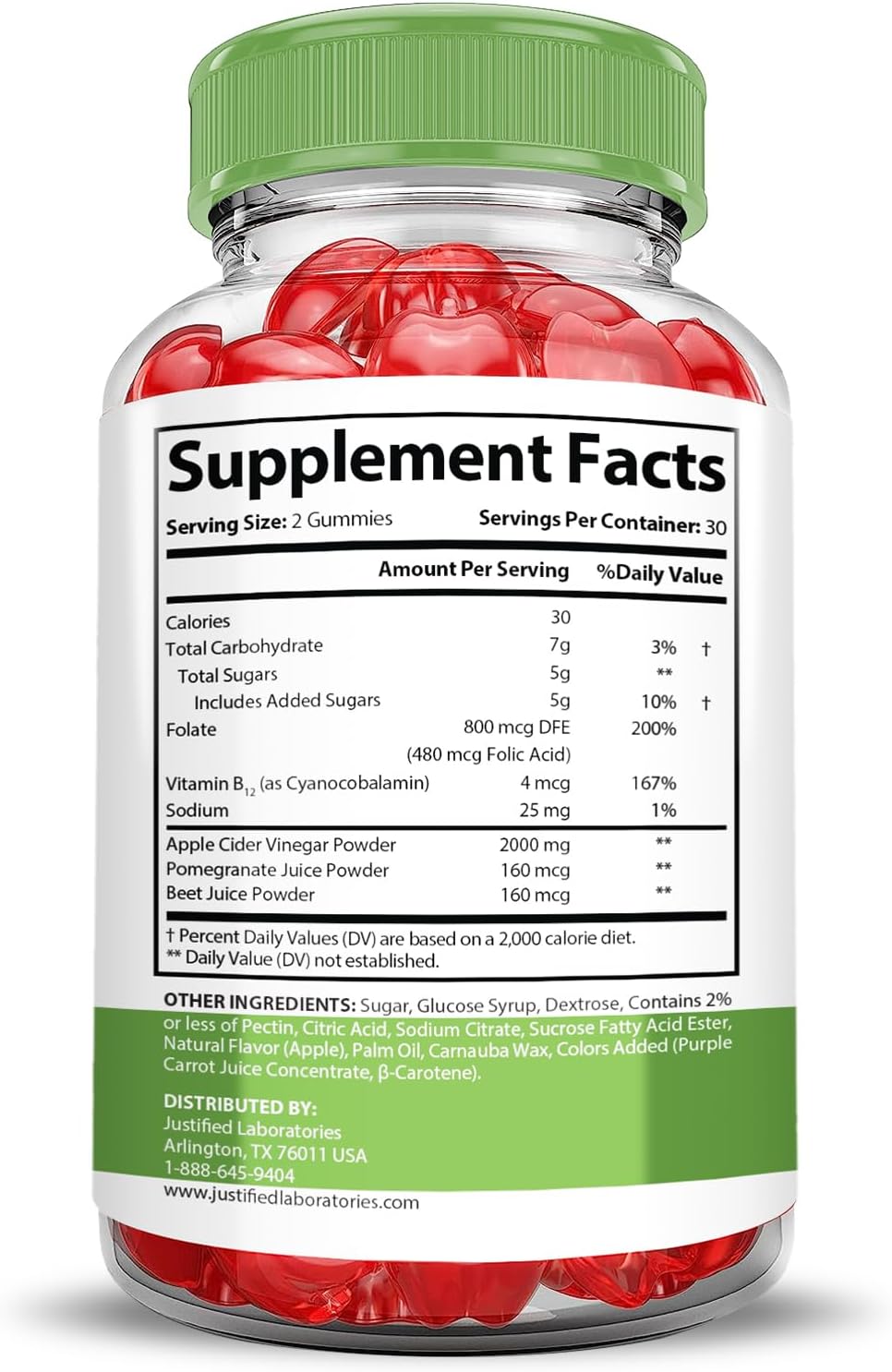 2 Pack Slimlife Evolution Keto ACV Gummies - 2000MG Extreme Strength - Apple Cider Vinegar with Pomegranate & Beet Juice Powder - B12 - 120 Count