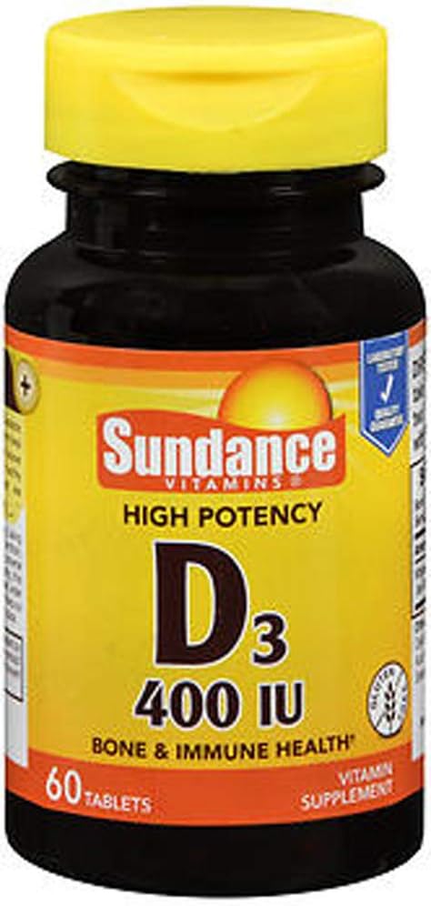 2-Pack SunDance Vitamins D3 400 IU Tablets - 120 Tablets Total